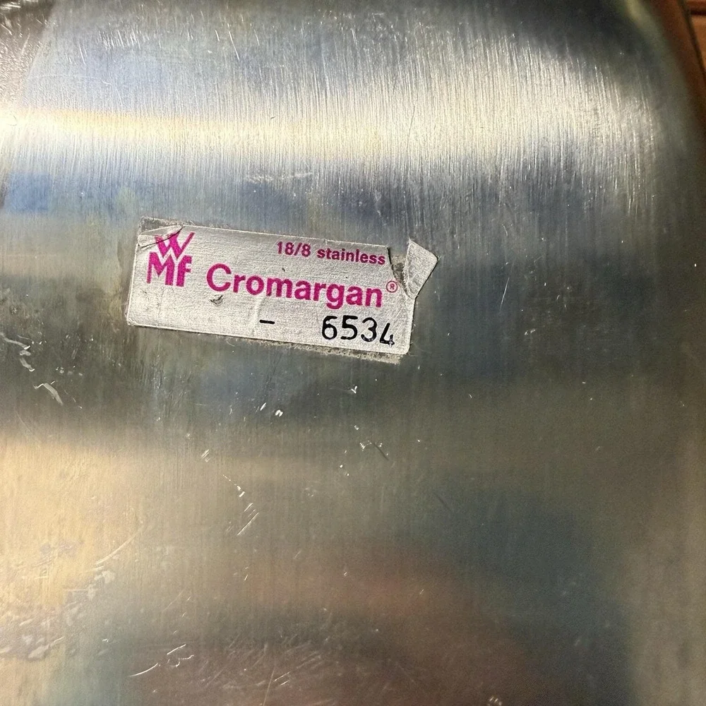 Vintage WMF Cromargan Stainless Steel Oval Serving Tray